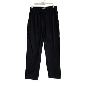 Everlane Black Cotton Elastic Waist Loungewear Loose Fit Curvy Pants Size 4